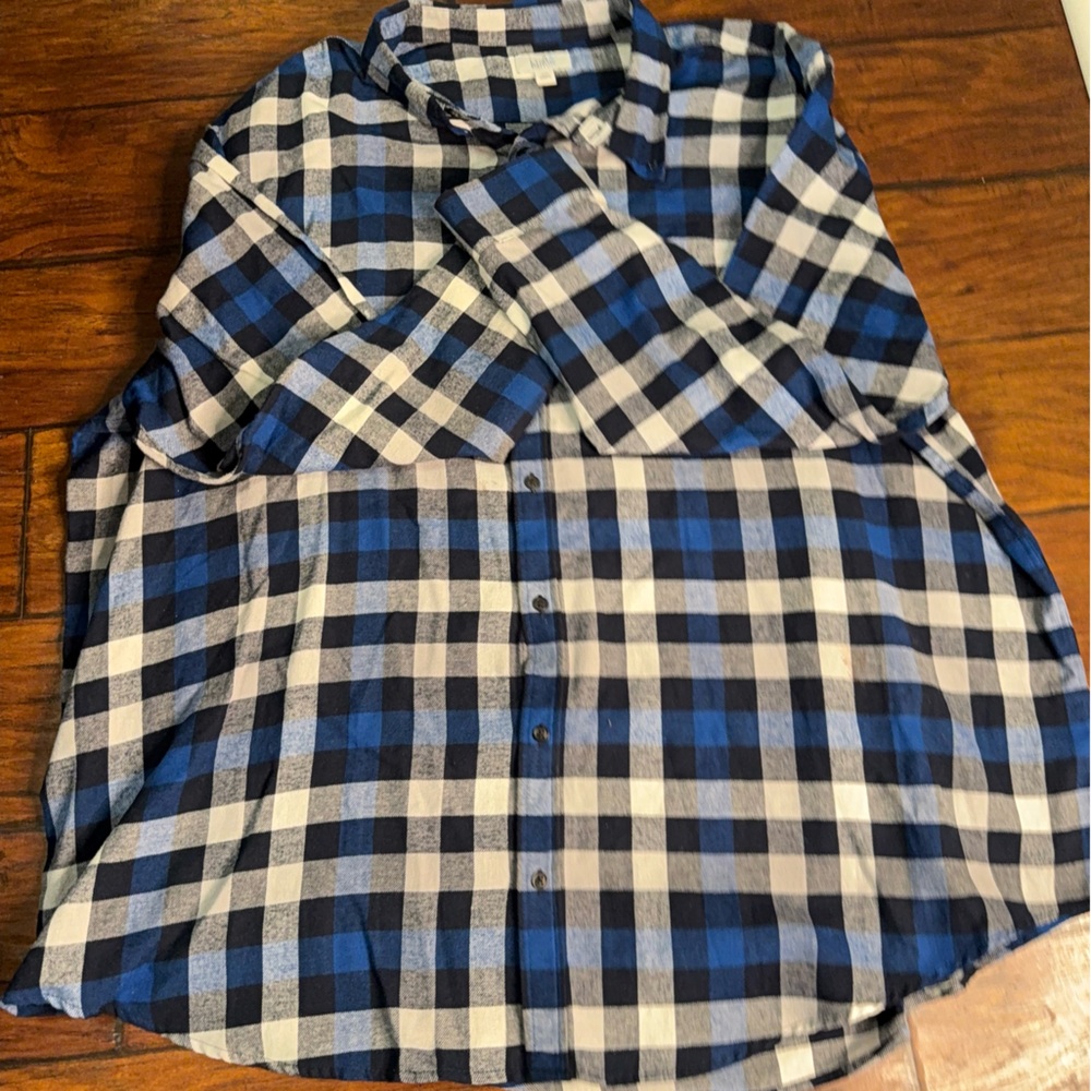 Croft & Barrow men’s plaid long sleeve flannel shirt. New. Big & Tall. Sz 4XB